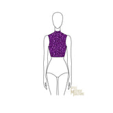Couture Keyhole Mock Neck Crop Top